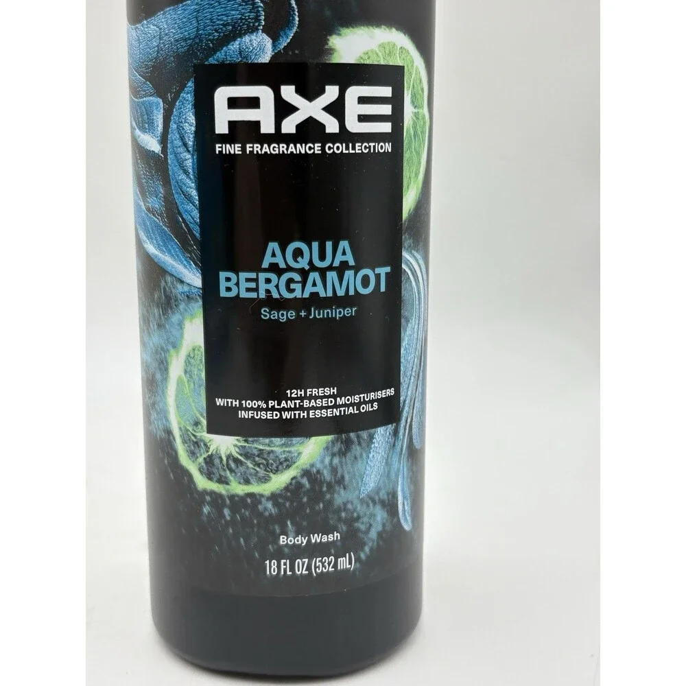 AXE AQUA BERGAMOT SAGE + JUNIPER MEN'S BODY WASH 18 FL OZ - BRAND NEW